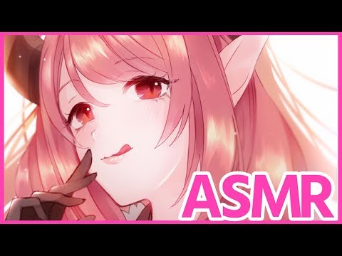 🔴【ASMR】お疲れのあなたにサキュバスがやさしく癒しの耳かき。梵天、囁き、あまあま吐息も【Binaural / Whispering /  Ear cleaning / Japanese ASMR】