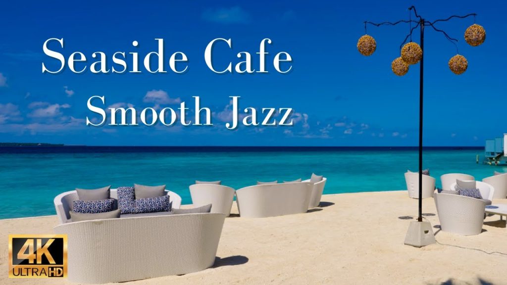 【モルディブ・シーサイド カフェ】癒しの波音＆ジャズ 1時間（睡眠・読書・勉強・作業用BGM）｜海 4K映像 ｜Maldives seaside cafe & relaxing Jazz in 4K