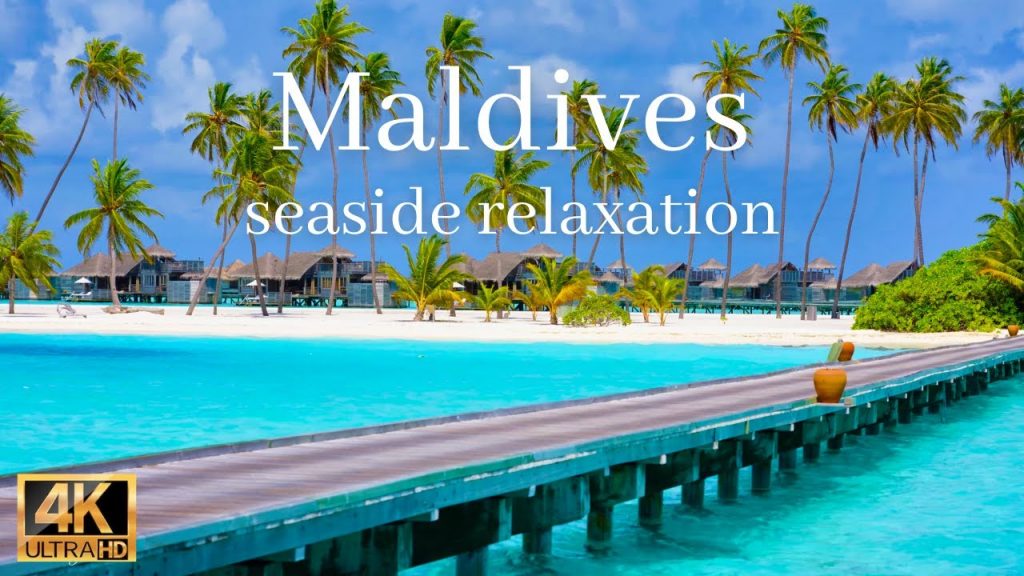モルディブ旅行、ギリランカンフシ桟橋・癒しの波音（with リラクゼーションBGM）｜Maldives relaxing views from Gili Lankanfushi Jetty