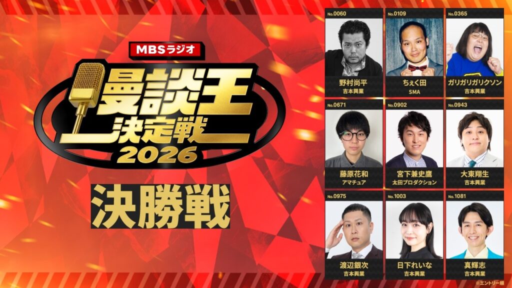 MBSラジオ漫談王決定戦2026　決勝戦