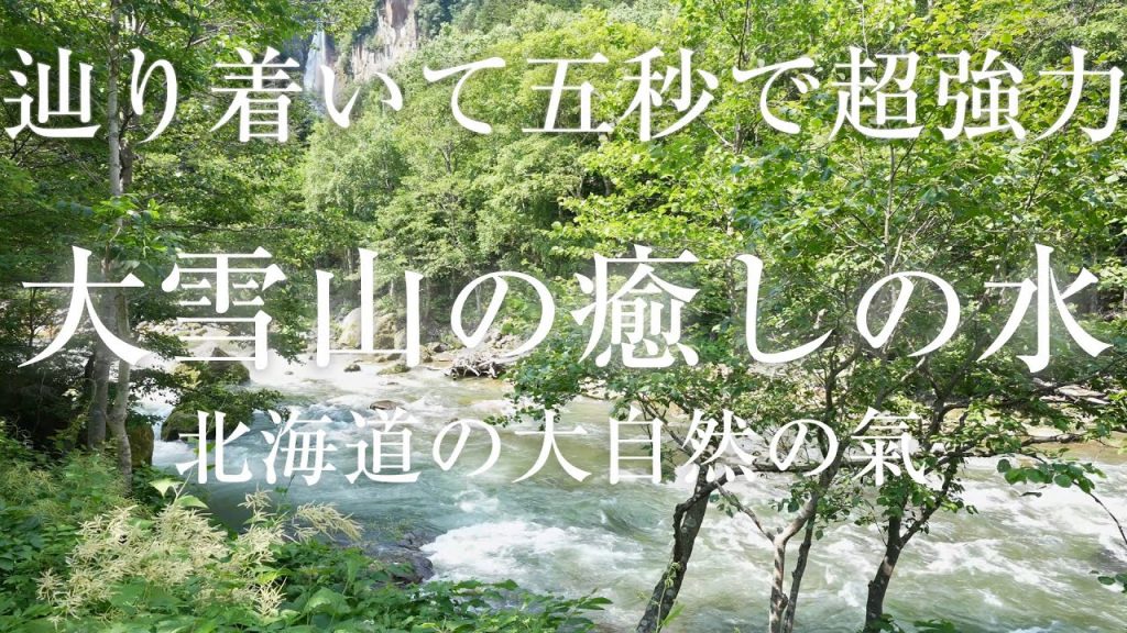 【大雪山の癒しの川の音】聴き流すだけで北海道の大自然＆カムイの氣＆火山のエネルギーで心身の疲労回復と＆リッラクス＆超グラウンディング できるパワースポット自然音【瞑想 熟睡眠 集中 作業 勉強】