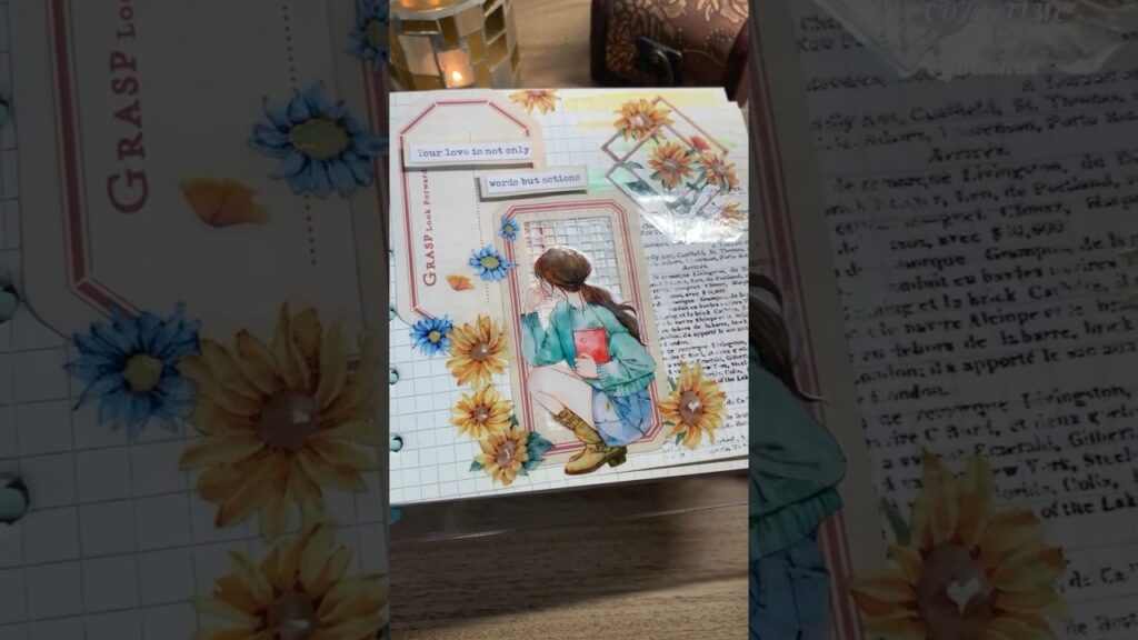 Lovely moment 🌻#コラージュ#癒し#journaling#asmr#scrapbooking#tingles#다꾸#백색소음