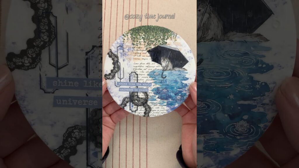 Spring rain 💙☔️#コラージュ#癒し#journaling#asmr#scrapbooking#tingles#다꾸#백색소음