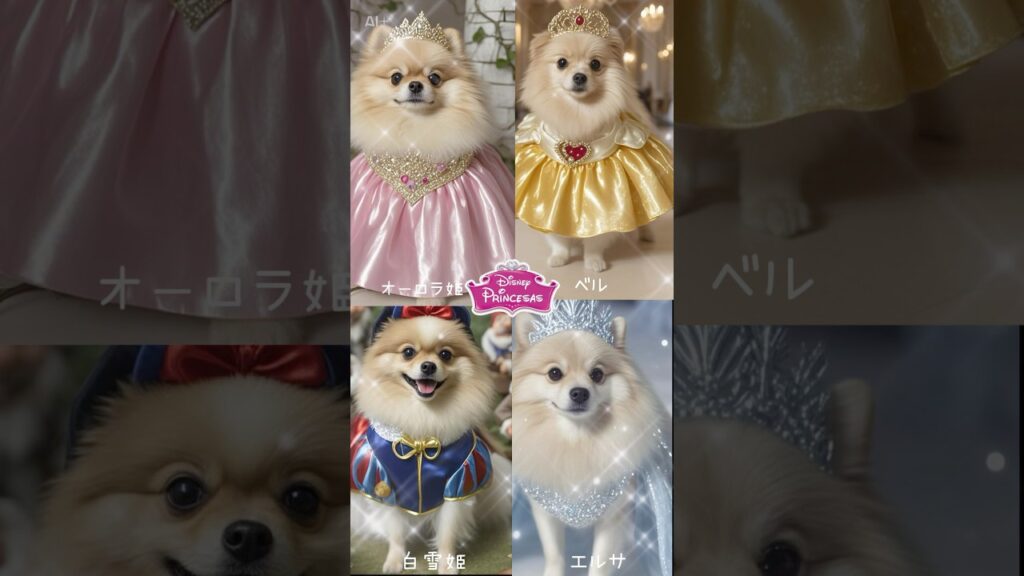 【プリンセス風】お姫様になったクララちゃん #disney #cute #癒し #可愛い #ポメチ #ポメラニアン #ディズニー