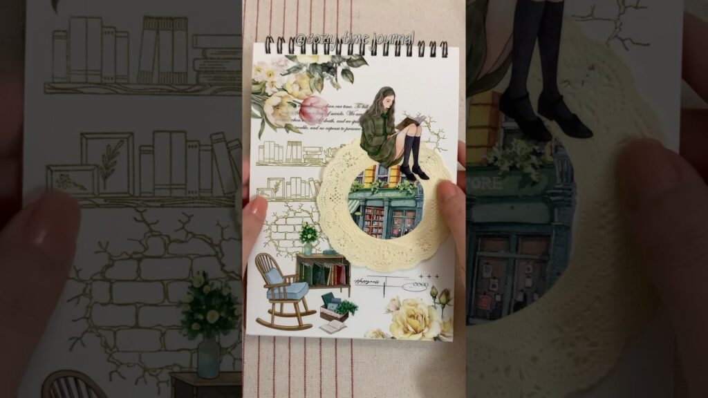 Book theme 📖🌼#コラージュ#癒し#journaling#asmr#scrapbooking#tingles#다꾸#백색소음