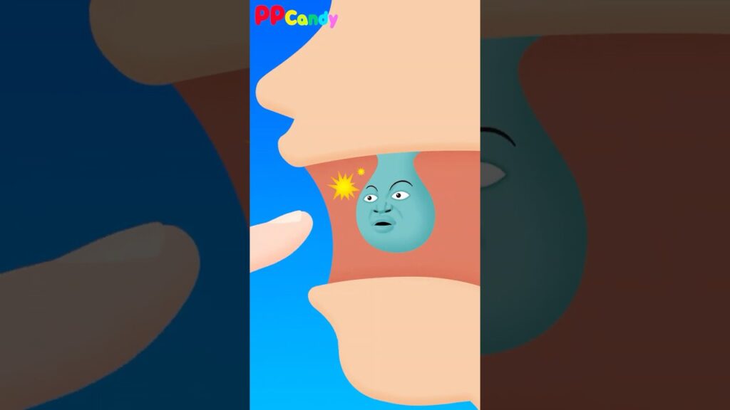 口の中のおばけにピチュピチュッ！ #shorts #anime #animation #妖怪