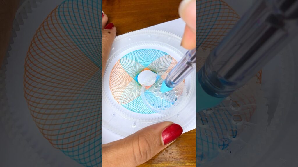 カラフルすぎるスピログラフ模様！🌈 #ひまつぶし #スピログラフ #アート #癒し動画 #shorts