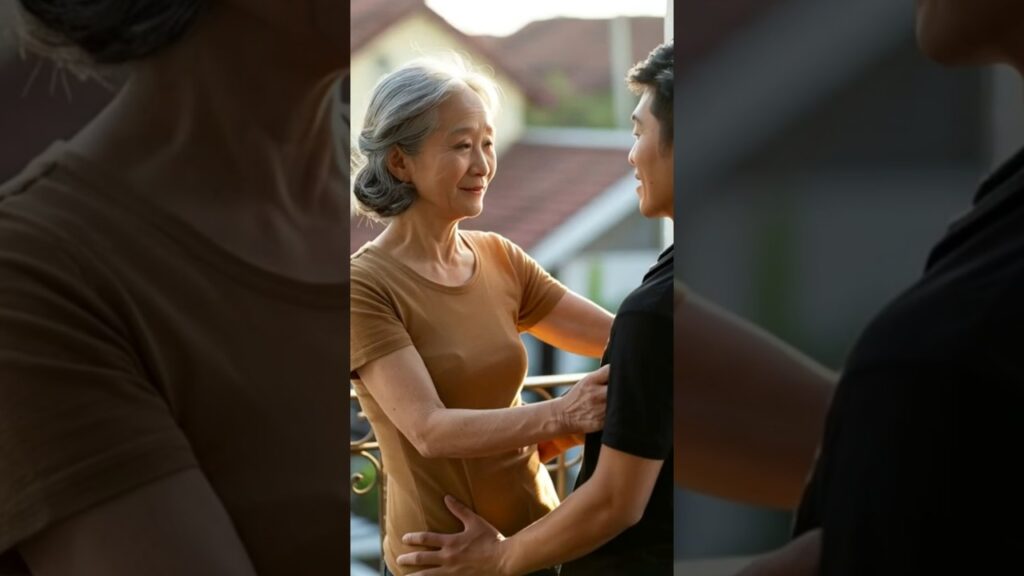 早朝、母の妹が朝の体操を終えた後、私は思わず彼女を抱きしめてしまいました！