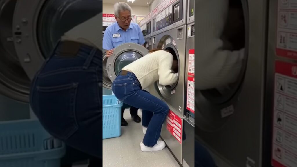 クリーニング店の店員が困っているお客さんを助けた