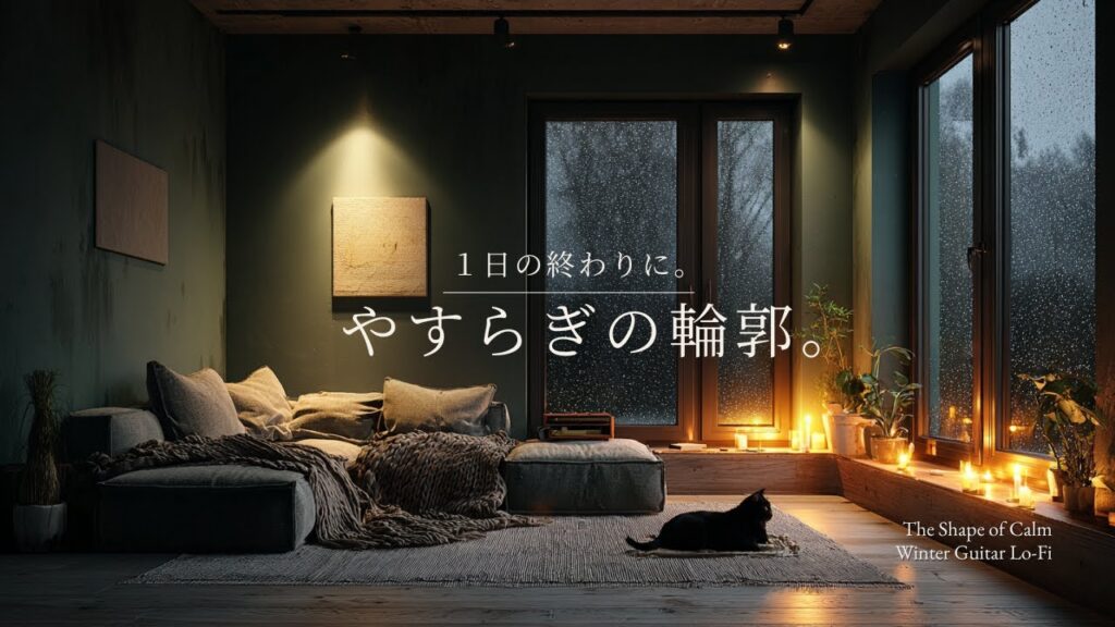 【夜の癒しBGM】1日の終わりに、やすらぎの輪郭。｜The Shape of Calm – Winter Guitar Lo-Fi 🌙🎵