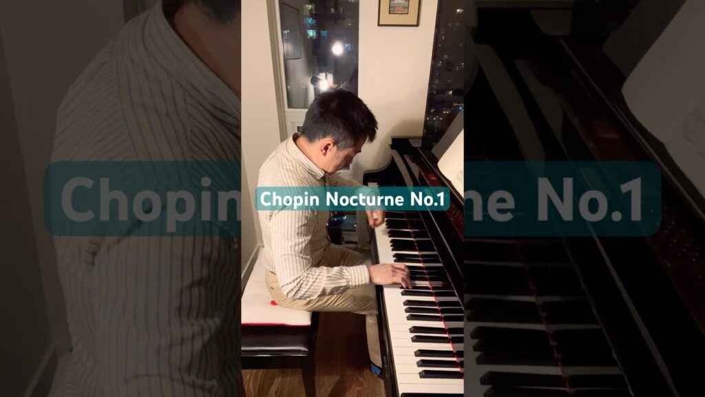 Chopin : Nocturne No.1 #shorts #piano #ピアノ #リラックスピアノ #pianomusic #ショパン #癒し #ヒーリング #ピアノ男子 #おじさん